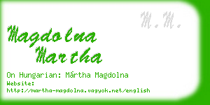 magdolna martha business card